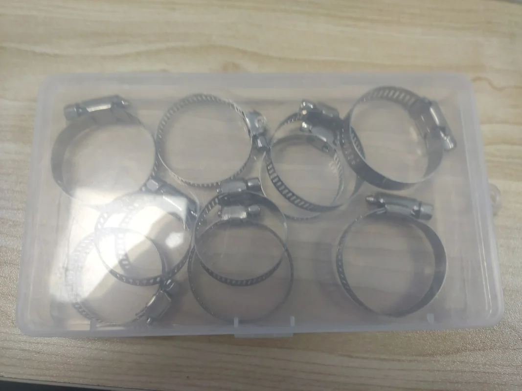 10pcs Stainless Steel Pipe Clamps Adjustable Drive Hose Clamp Binders