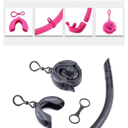 Tubo de Snorkel plegable de silicona con ESTUCHE DE ALMACENAMIENTO compacto para hombres y mujeres, tubo de respiración húmedo, nuevo