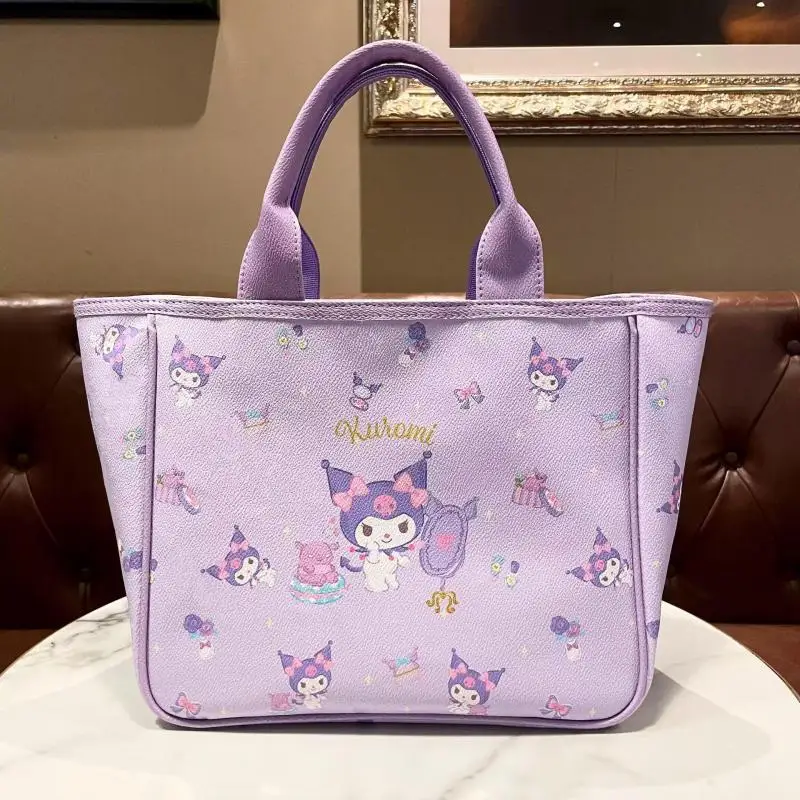 

Sanrios сумка Японский утолщенный Pu материал мультфильм Hello Kitty Melody Kuromi большой емкости плечо двойного назначения Рюкзак подарки
