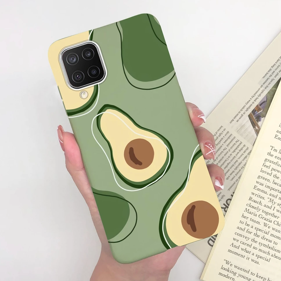Cute Love Heart Matte Phone Case with Floral Design - Compatible with Samsung Galaxy A12, M12, and F12