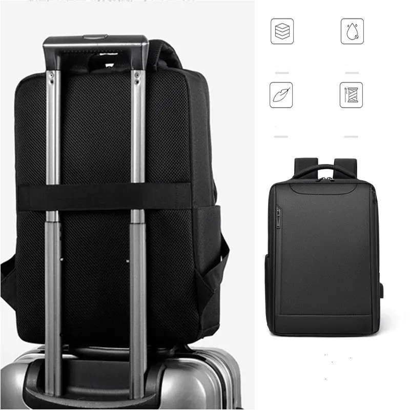 Zaino Da Viaggio Per Laptop Con Porta USB – Universitario, Per Notebook Fino A 16 Pollici – Unisex, Nero - 3