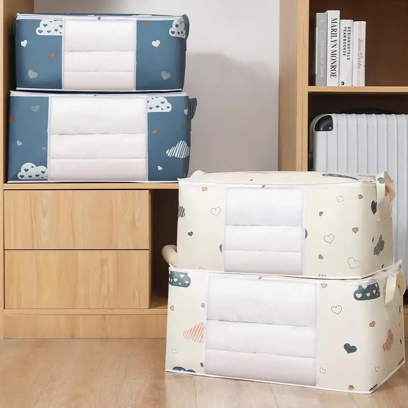 Foldable Storage Bag Clothes Blanket Quilt Closet Sweater Organizer Box Pouches Fashion Sale Clothes Cabinet Organizer_voghion.com