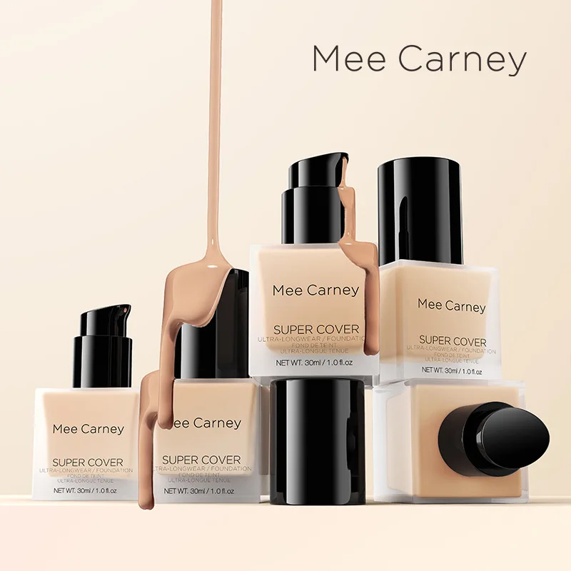 

Mee Carney Eight-Color Delicate Moisturizing Semi-Matte Brightening Skin Tone Nude Makeup Refreshing Iiquid Foundation