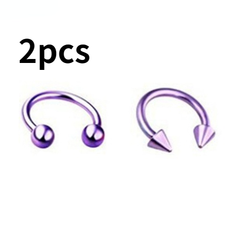 Style Stainless Steel C-bar Horseshoe Ring Vacuum Plating Nose Ring, Fake Piercing Nose Rings And Studs Jewelry