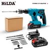 HILDA Electric Hammer Impact Drill Rechargeable Lithium Battery Rotary Hammer Wireless Electric Drill 21V 1