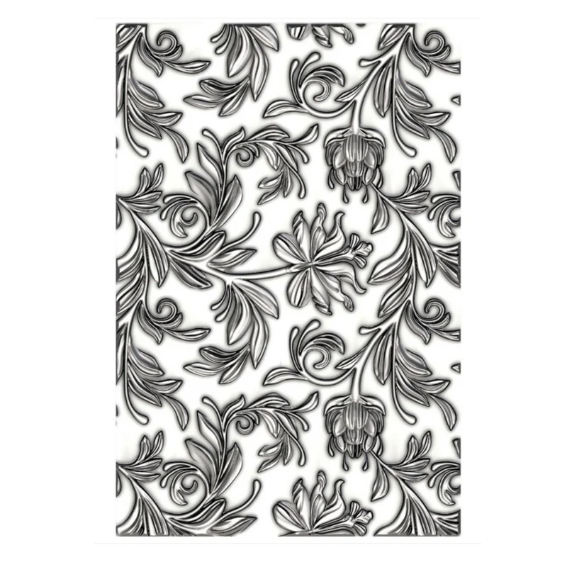 Tim Holtz Mini Botanical Garden 3d Relief Folder For Diy To Make Greeting Cards, Paper Scrapbook, Stamp Free Metal Cutting Mold