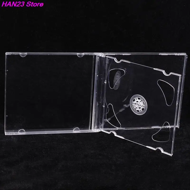 Transparent Bottom CD Box 1PC Empty CD Case PP Plastic Case Capacity 1-2 Discs