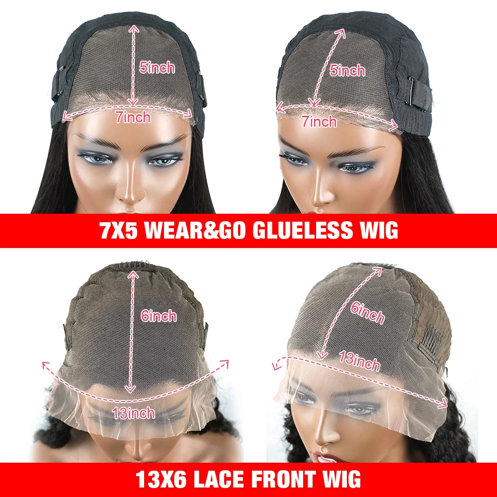 250% Remy Hair 30Inch Body Wave 7x5 Glueless Wigs Human Hair Brazilian Pre Plucked Lace Wigs For Women 13x6 Lace Front Wig 6