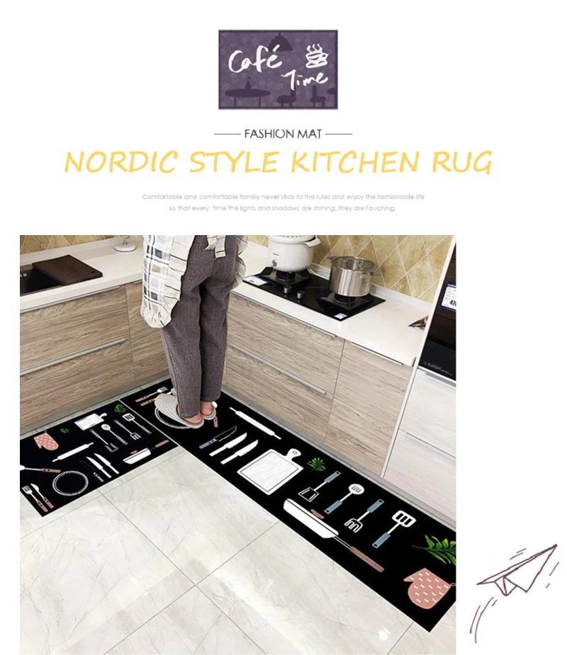 (Last Day Promotion – 50% Off!!!)🔥2024 Latest 3d Kitchen Printed Non-slip Carpet