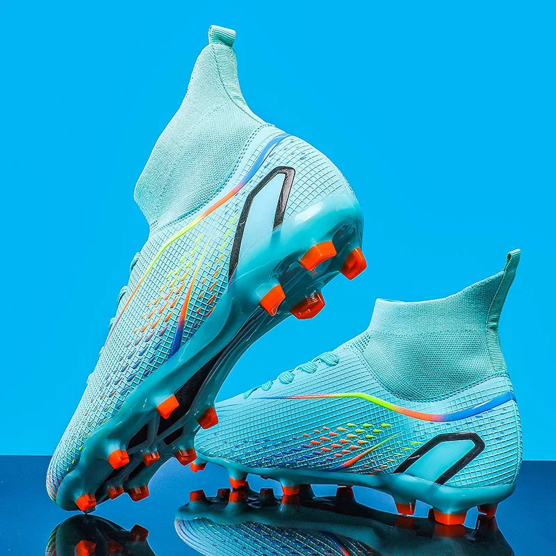 Professional Men's High Ankle Football Boots - Advanced Outdoor Soccer Cleats 2023 Edition