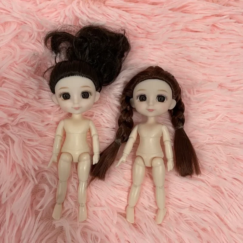 1/12 BJD Doll 13 Movable Joint Doll 13 Cm Naked Baby No Shoes Girl Normal Skin Color DIY Dress Up Doll Toy Gift - 4
