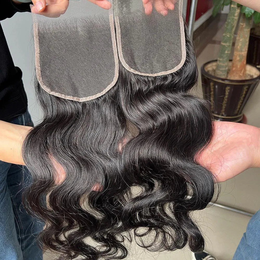 Body Wave Lace Frontal Closure Only 4x4 Lace Closure Brazilian Remy Hair Pre Plucked 100% Human Hair Body WaveLace Frontal 13x4
