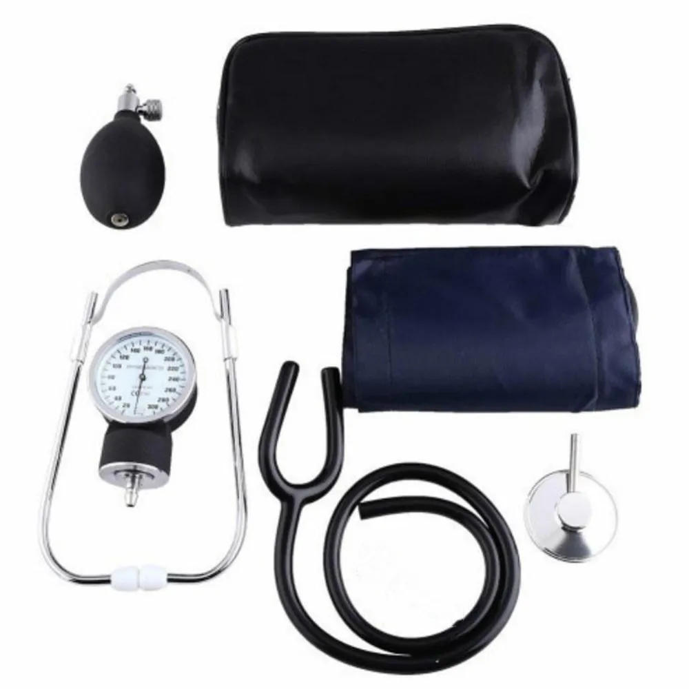 Manual Arm Blood Pressure Monitor Stethoscope Sphygmomanometer Aneroid Gauge Device Home Blood Pressure Meter Medical Equipment dual head stethoscope,medical stethoscope