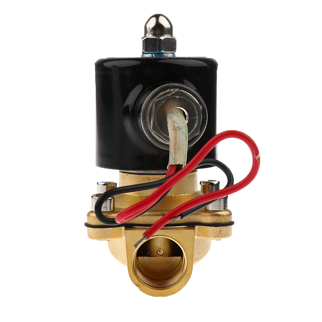 1/2inch DC 12V Electric Solenoid (NPT, Brass, Normally Closed)