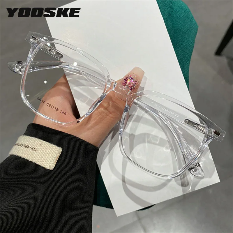 

Oulylan Women Retro Square Glasses Frame Trend Blue Light Glasses Men New Simple Anti Blue Light Computer Glasses