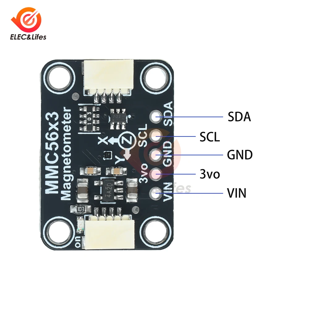 Module MMC5603 Capteur Magnétique 3 Axes 20 Bits I2C pour Drone