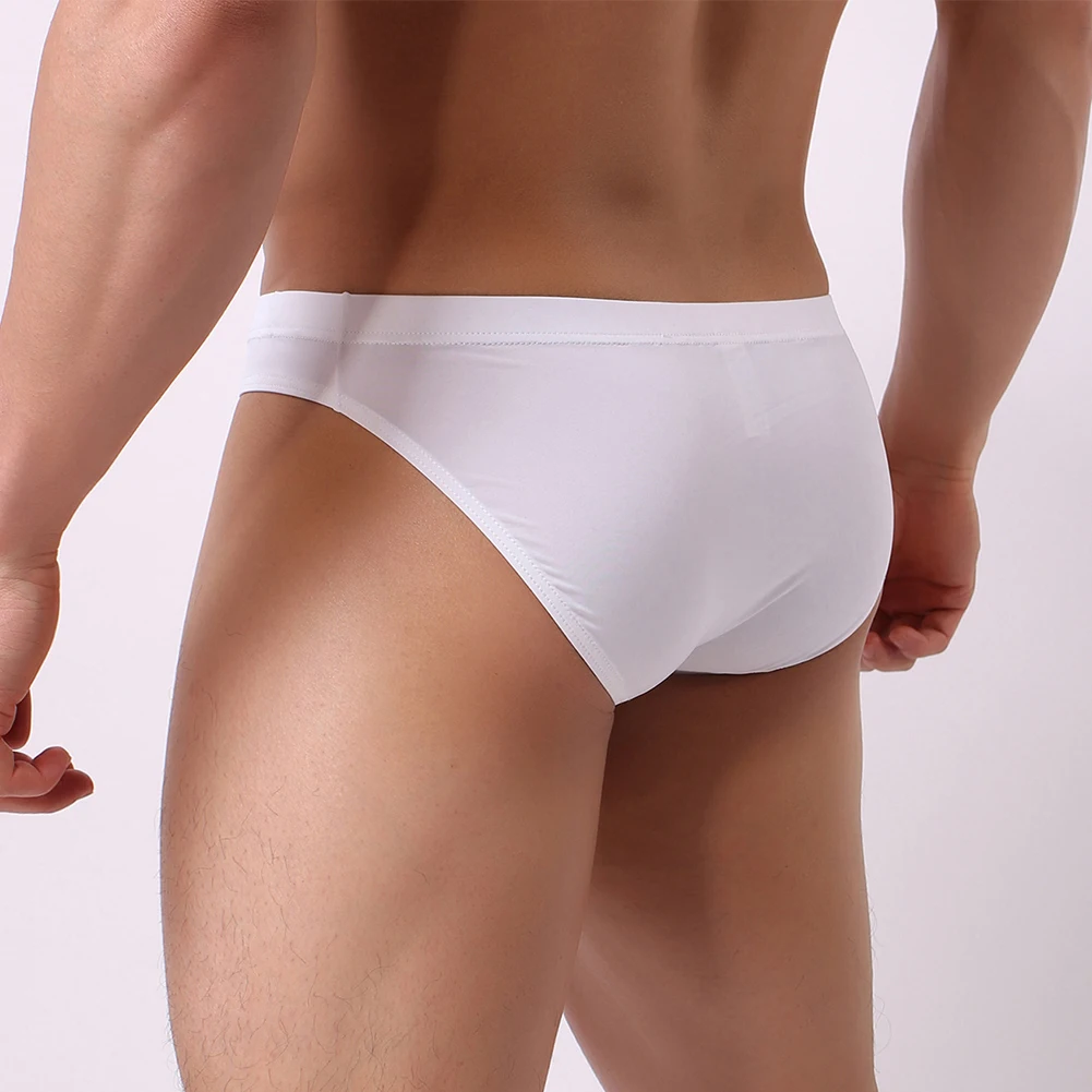 

Men Elephant Nose Brief Men's Breathable Ice Silk Brief Underwear with Elephant Nose Design and Multiple Colors