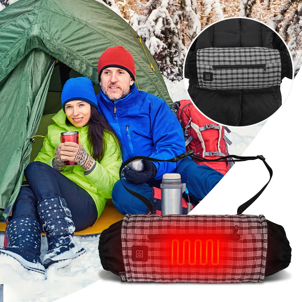 Heated Pouch USB Charging Heated Hand Muff 3-Gear Temperature Control Adjustable Hand Warmer for Winter Outdoor Golf Photography