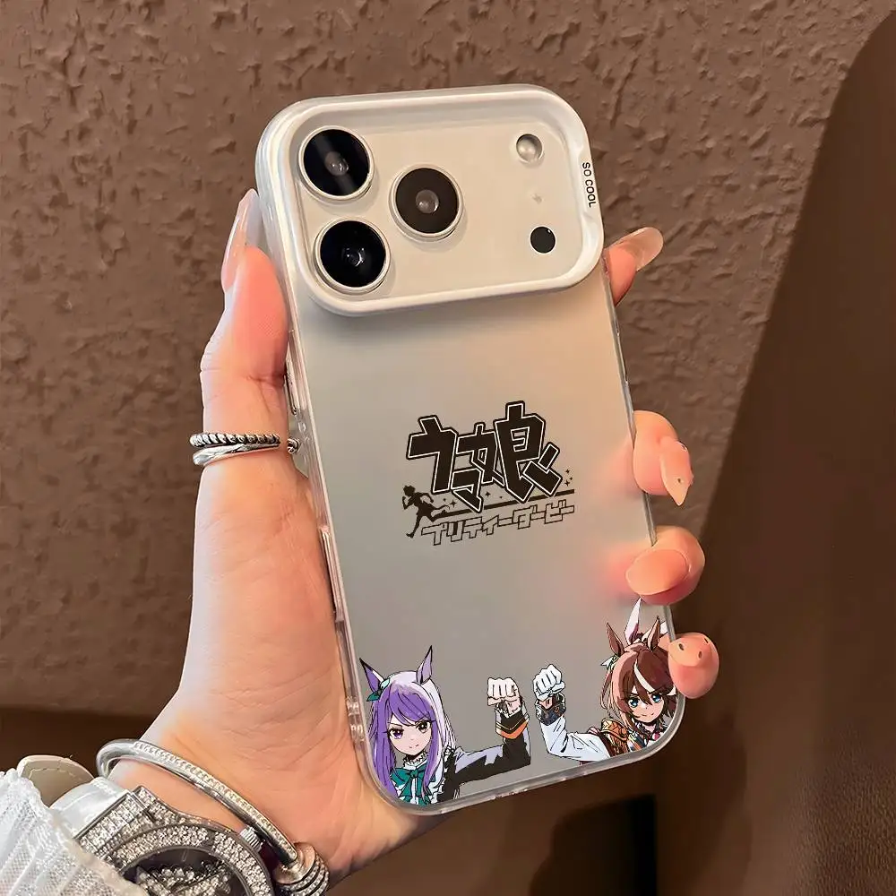 Anime U-Umamusume Multicolor Matte Laser Metallic Aurora Phone Case