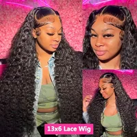Perruque Lace Front Wig Brésilienne Naturelle Bouclée, Cheveux Humains, 13x6 HD, 13x4, 40 Pouces, Haute Densité, pour Femme, Choix en Solde, Liquimanquer 2