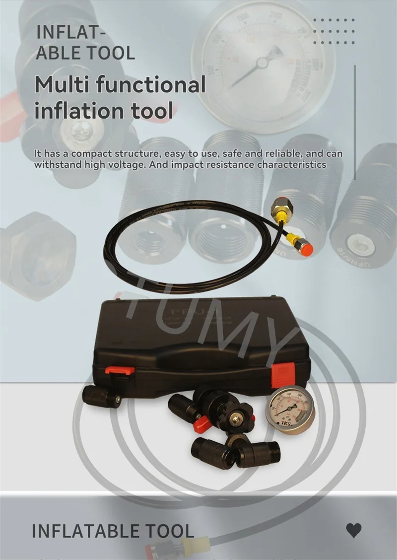 7-in-1-Ladeset für hydraulische Akkumulatoren, Zylinder, Stickstoff und Druckprüfset, Ladegerät für Pumpenwagen-Akkumulatoren – Detail 1