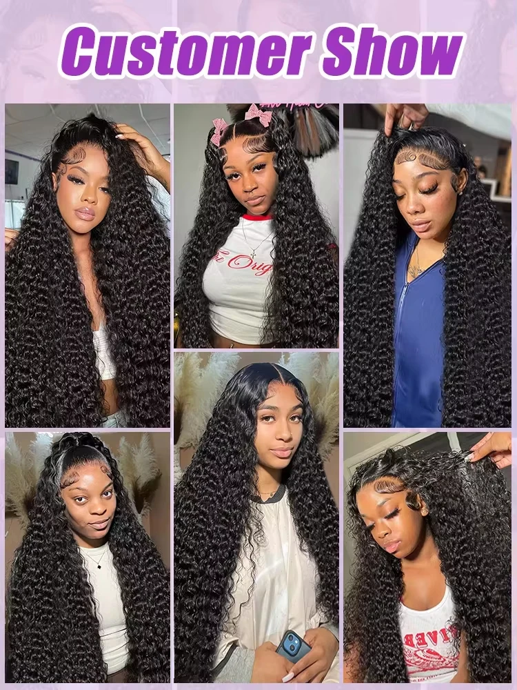30 32 Inch Deep Wave Human Hair Bundles Brazilian Remy Unprocessed Weaving Curly Hair 1/3/4 Bundles Weave Extensions Deals 6
