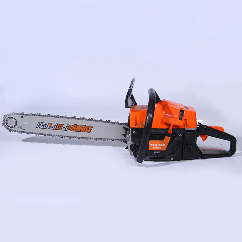 High Power Gasoline Chain Saw 52CC Felling Saw Garden Cross Border Red And White Multi-functional