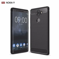 Ultimate Shockproof Matte Silicone Phone Case - Soft Protective Cover for Nokia 8 Sirocco & Nokia 9 (Black)