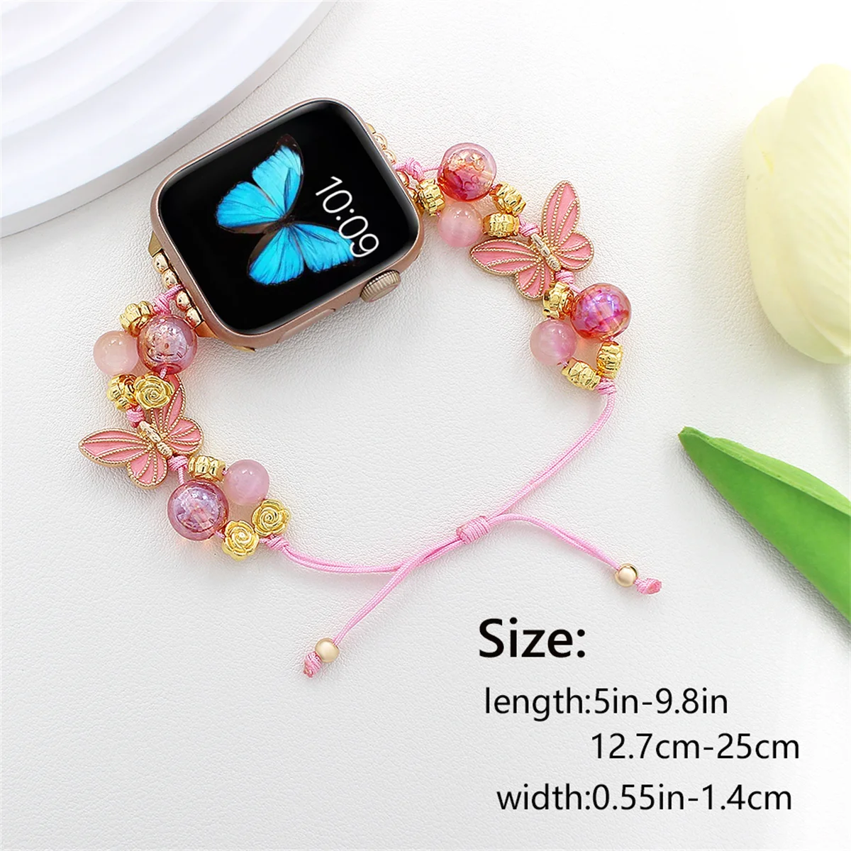 Bracelet de montre à bijoux pour iWatch Ultra 2 Series 10/9/8/7/6/5 Bracelet de montre tendance 42/44/45/46/49 mm 38/40/41 mm_voghion.com