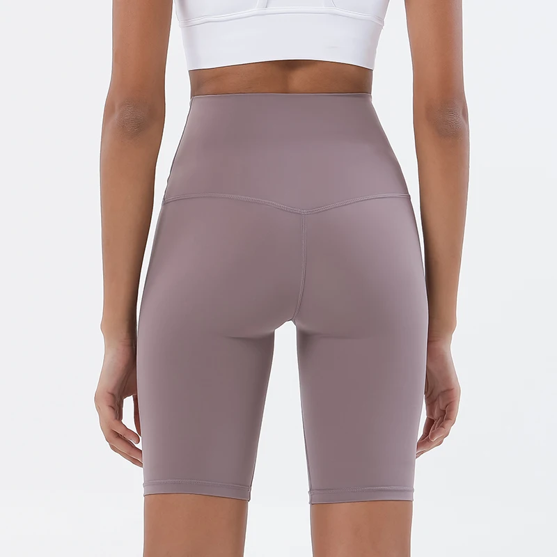 SOISOU Nylon Women’s Shorts Gym Yoga Cycling Shorts High Waist Elastic Breathable No T Line Fitness Womens Clothing 24 Colors Best Sellers In Sports & Entertainment