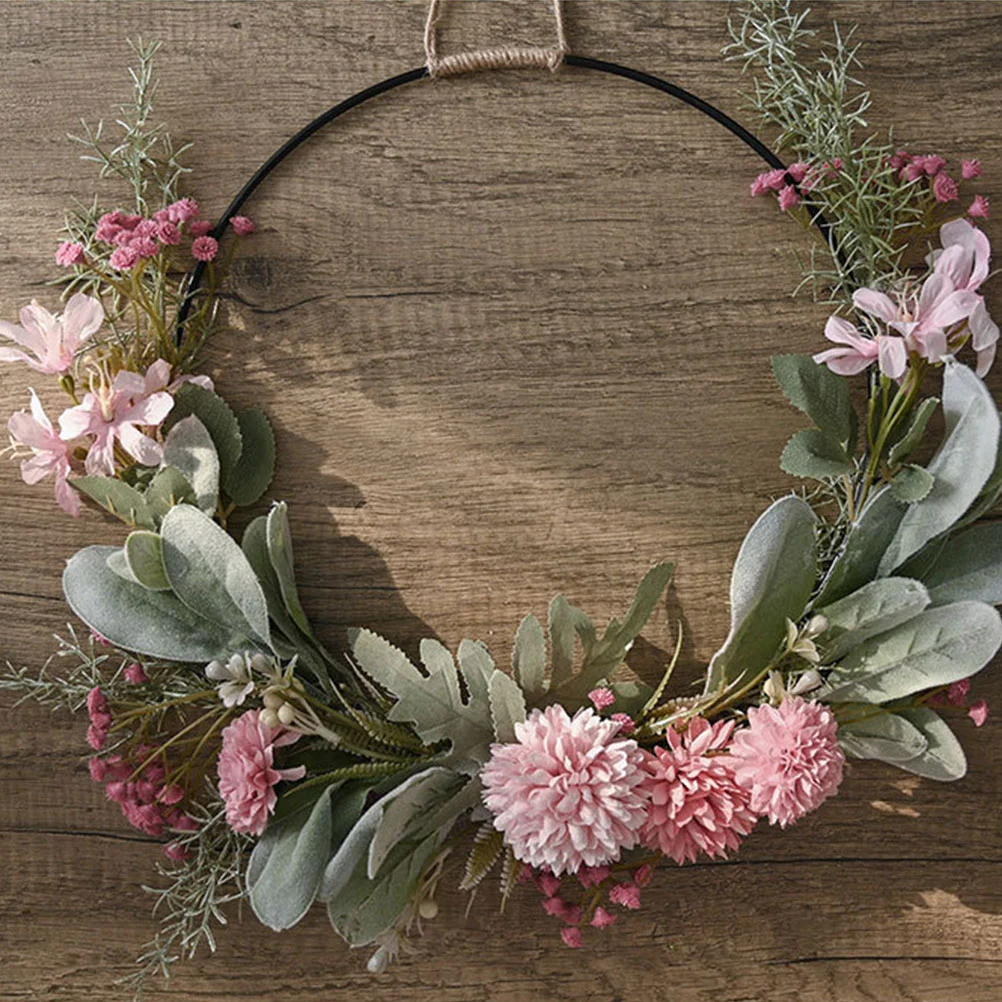 

Wreath Door Decor Front Wreaths Hanging Floral Home Artificial Spring Valentines Summer Flower Easter Outside Christmas for the