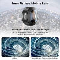 Ulanzi Universal Mobile Lens 75mm Macro/8mm Fisheye/16mm Wide-Angle/60mm Telephoto Phone Lens for Photography Videography - Image 5