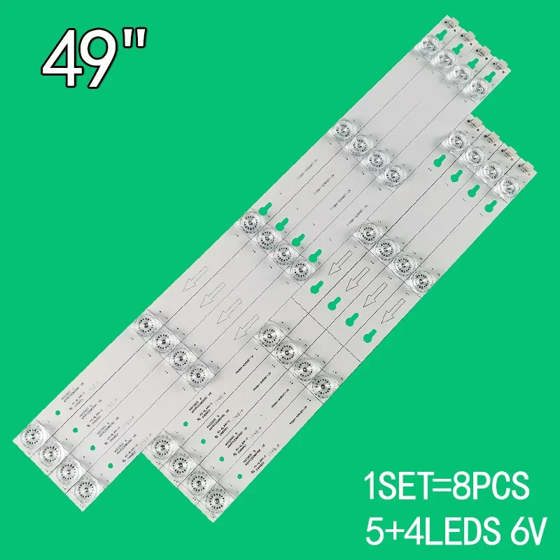1SET=8PCS 4LEDS 6V 360mm/470mm for 49-inch LCD TV 4C-LB4904-HR04J 49U67EBC 49M1A backlight strip