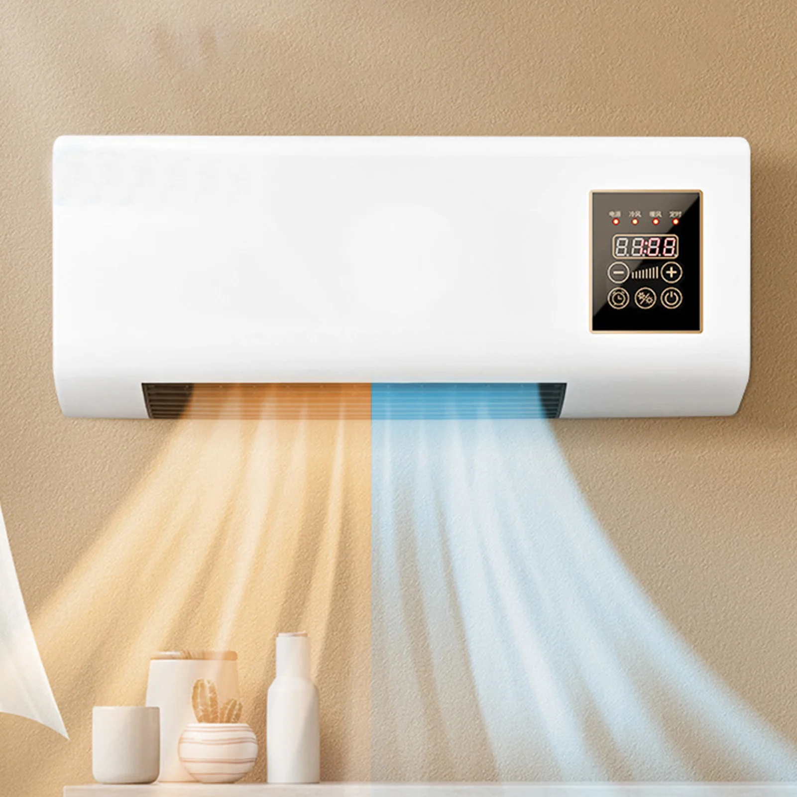 WallMountedAirConditionerNaturalWindandHeatingAirConditionerwithRemoteControlfor