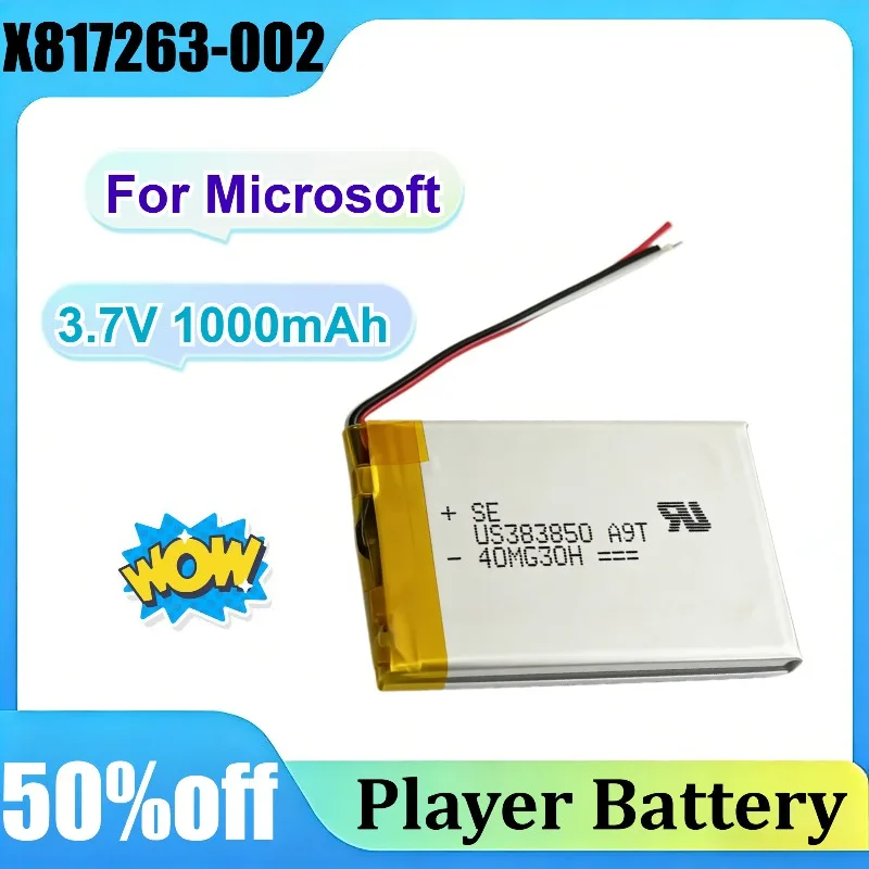 For Microsoft Zune HD 16GB/32GB X817263-002 3.7V 1000mAh Portable Media Player M