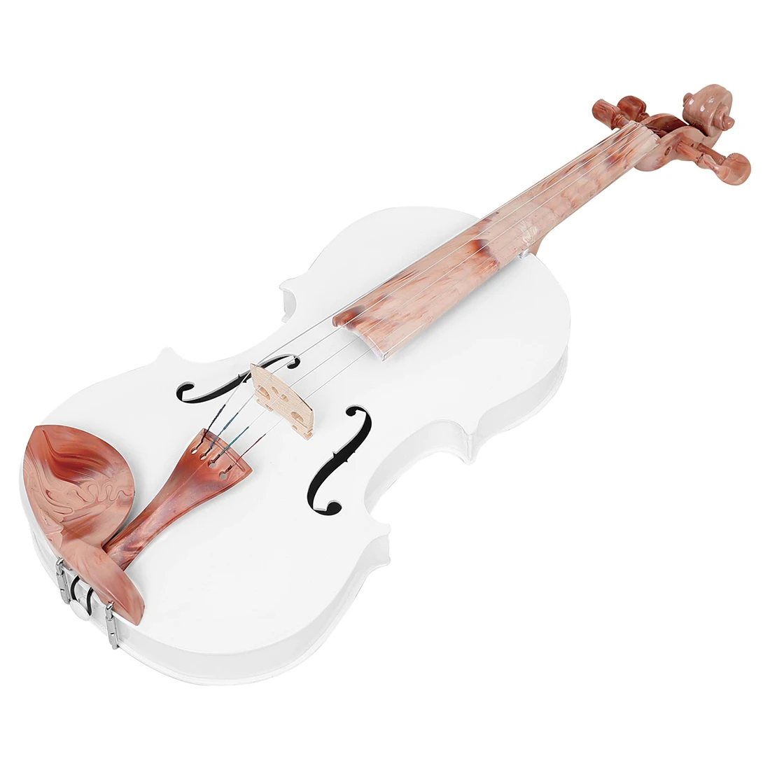 AV-102 4/4 Größe Violine Kunststoffzubehör Popularisieren Violine Weißes Marmormuster für Anfänger Erwachsene Kinder Handgefertigte Violine – Detail 7