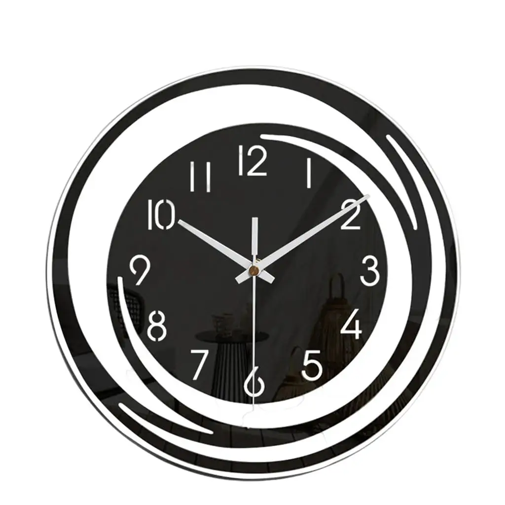 Nordic Wall Clock round 12 Inch Non Ticking Decorative Clock