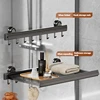 Multifunctional Folding Wall-mounted Clothes Drying Net With Suction Cup Retractable Punch-free Balcony Shelves Hanger Net 2