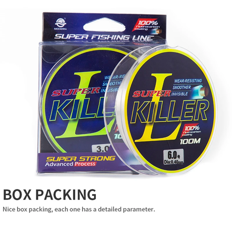 pesca carpfishing pesca mar pesca surfcasting herramientas de pesca Sedal de con revestimiento de fluorocarbono, hilo Invisible de fibra de carbono, señuelo de pesca de nailon japonés, 100M y 500M -