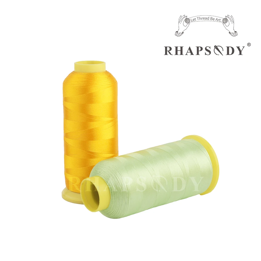 Rhapsody 형제 가수 재봉용 폴리에스터 자수 실, 가정용 재봉틀, 좋은 품질, 새로운 색상, 120D2, 40WT, 5000M