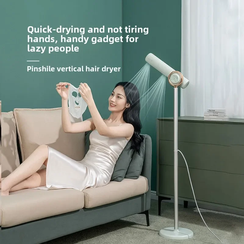 1700W Household Standing Hair Dryers Tools Liberates Hands Negative Ion Hair Care High-power Quick-drying Landing Blow Dryer