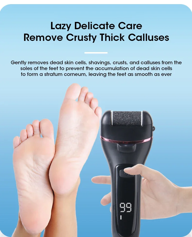 Electric Foot File For Smooth Heels Professional Pedicure Set_voghion.com