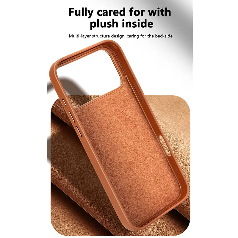 Luxury Magnetic Leather Phone Case with MagSafe Compatibility