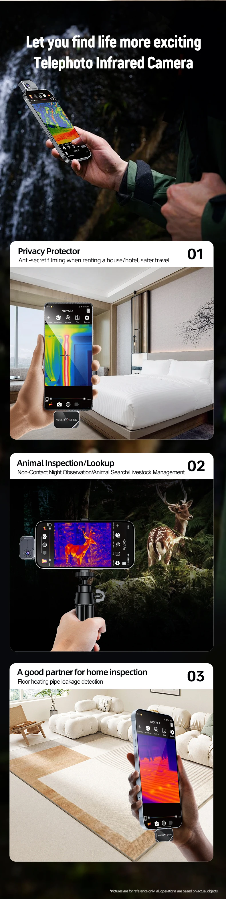 NOYAFA Thermal Imaging Camera 80x62 IR Infrared Thermal Imager -20℃~550℃ Thermal