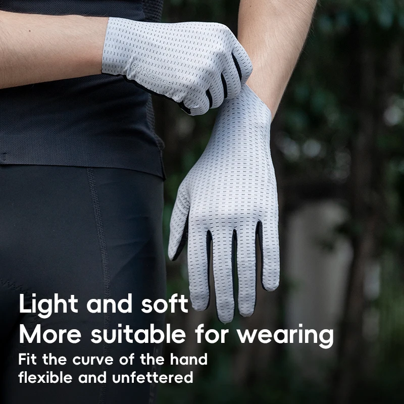 ROCKBROS Spring Summer Cycling Gloves Touch Screen Men Women MTB Road Bike Gloves Breathable Full Finger Motorcycle Riding Glove 2