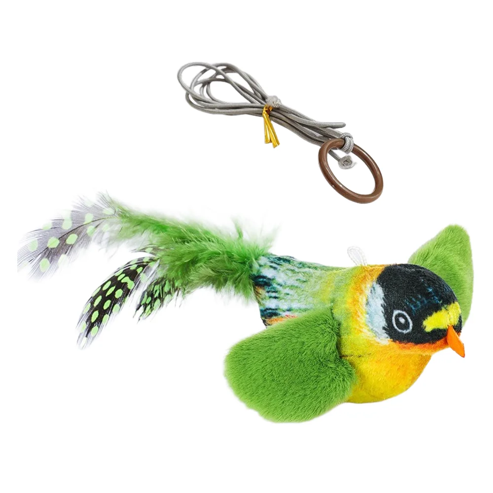Chirping Bird Cat Toy Set, Interactive Chasing Toy For Indoor