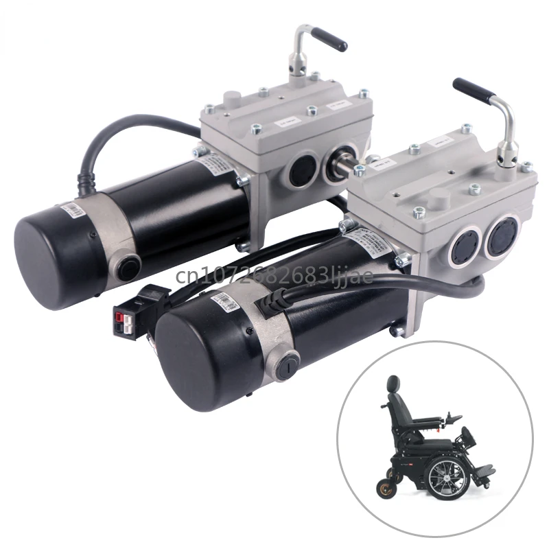 

high torque electric wheelchair motor 88mm 24v 340w brush dc with gear reduction 32:1 for