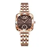 Square women's watch with diamond inlaid quartz watch 6