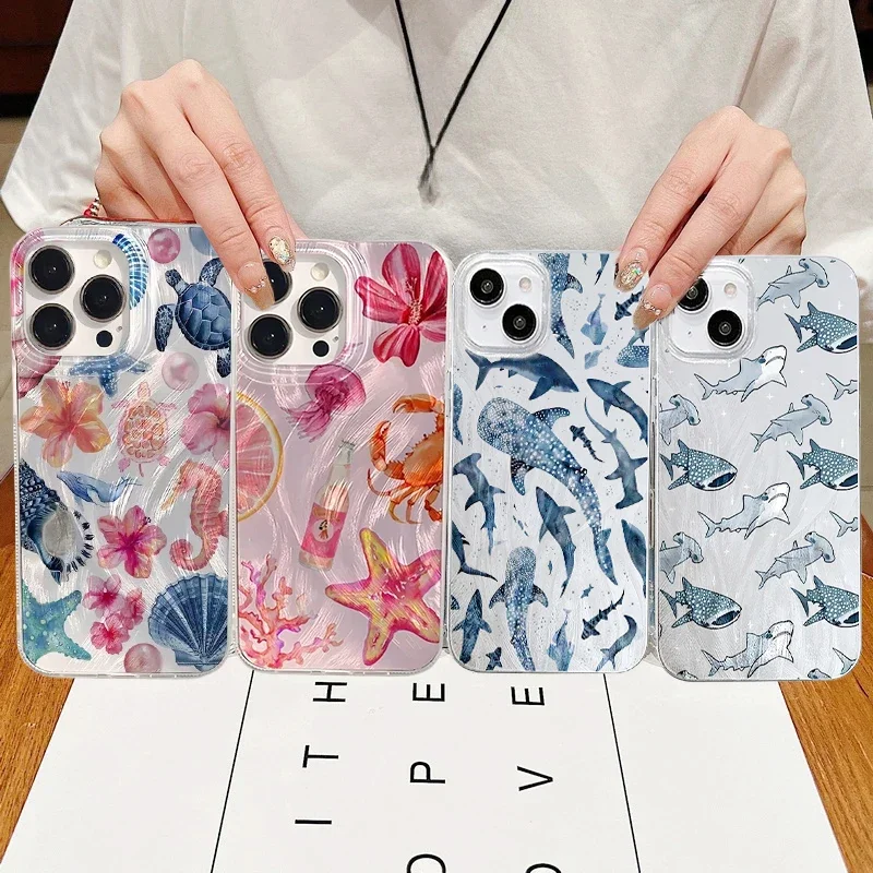 Ocean Marine Life Themed Protective Case with Enhanced Design and Durability