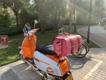  Motor Vespa Tail bags 100% Cow Leather Motorcycle Scooter Tail Rear Bag handmade Handbag Tote Organizer Large Capacity 